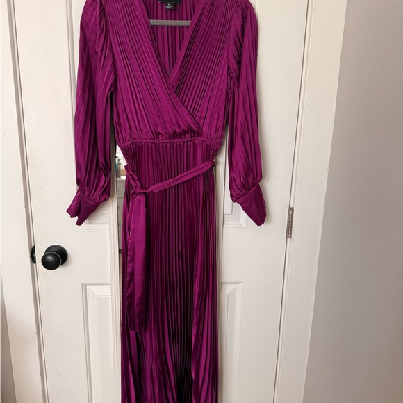 Joseph Ribkoff Pink Pleated Wrap Gown - Picture 1 of 7